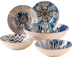 Schalen & Schüsseln|Die moderne Hausfrau Salatschüssel-Set, Iberico Blue 5 x Schüssel
