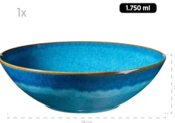 Schalen & Schüsseln|Die moderne Hausfrau Salatschüssel-Set, Keramik OSSIA