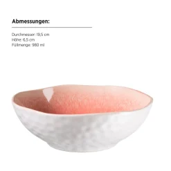 Schalen & Schüsseln|Die moderne Hausfrau Salatschüssel-Set, Steinzeug Frozen Berry