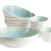 Schalen & Schüsseln|Die moderne Hausfrau Salatschüssel-Set, Steinzeug Frozen Grün