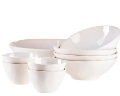 Schalen & Schüsseln|Die moderne Hausfrau Salatschüssel-Set, Steinzeug Frozen Weiß