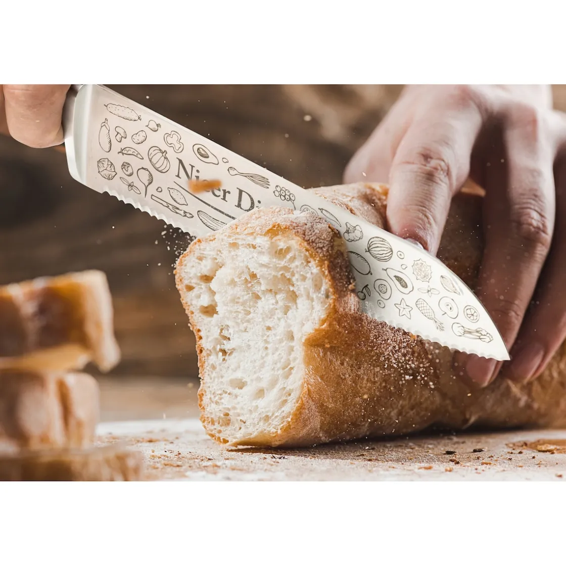 Koch- & Küchenmesser|Die moderne Hausfrau Santoku-Messer-Set, 2-teilig