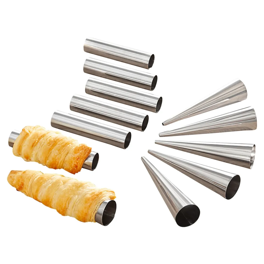 Backformen|Backfreunde|Die moderne Hausfrau Schaumrollen-Formen, 12-teilig