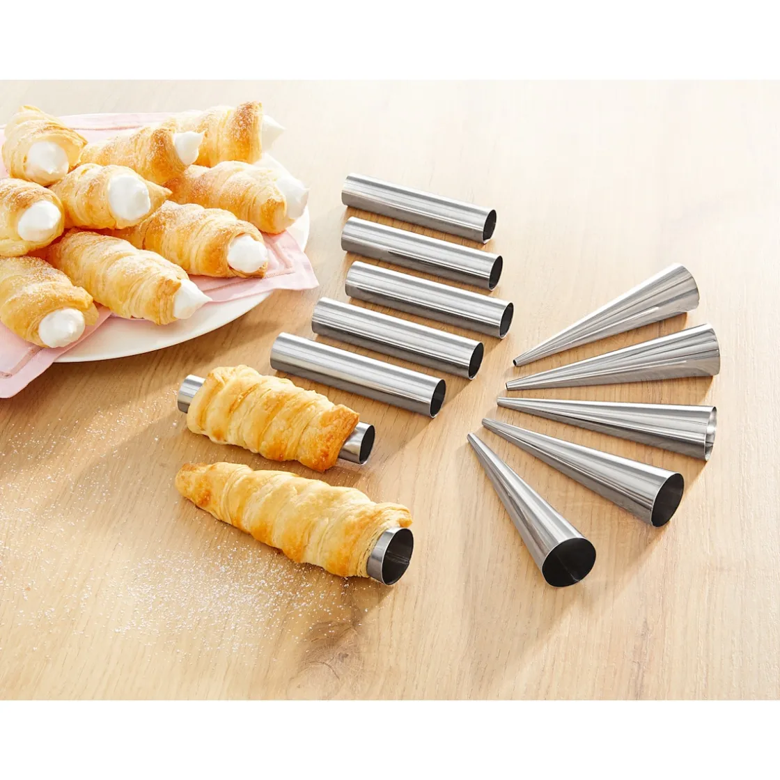 Backformen|Backfreunde|Die moderne Hausfrau Schaumrollen-Formen, 12-teilig