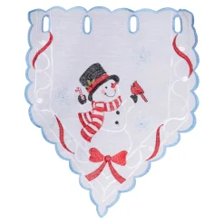 Gardinen & Stores|Die moderne Hausfrau Scheibengardine „Schneemann“
