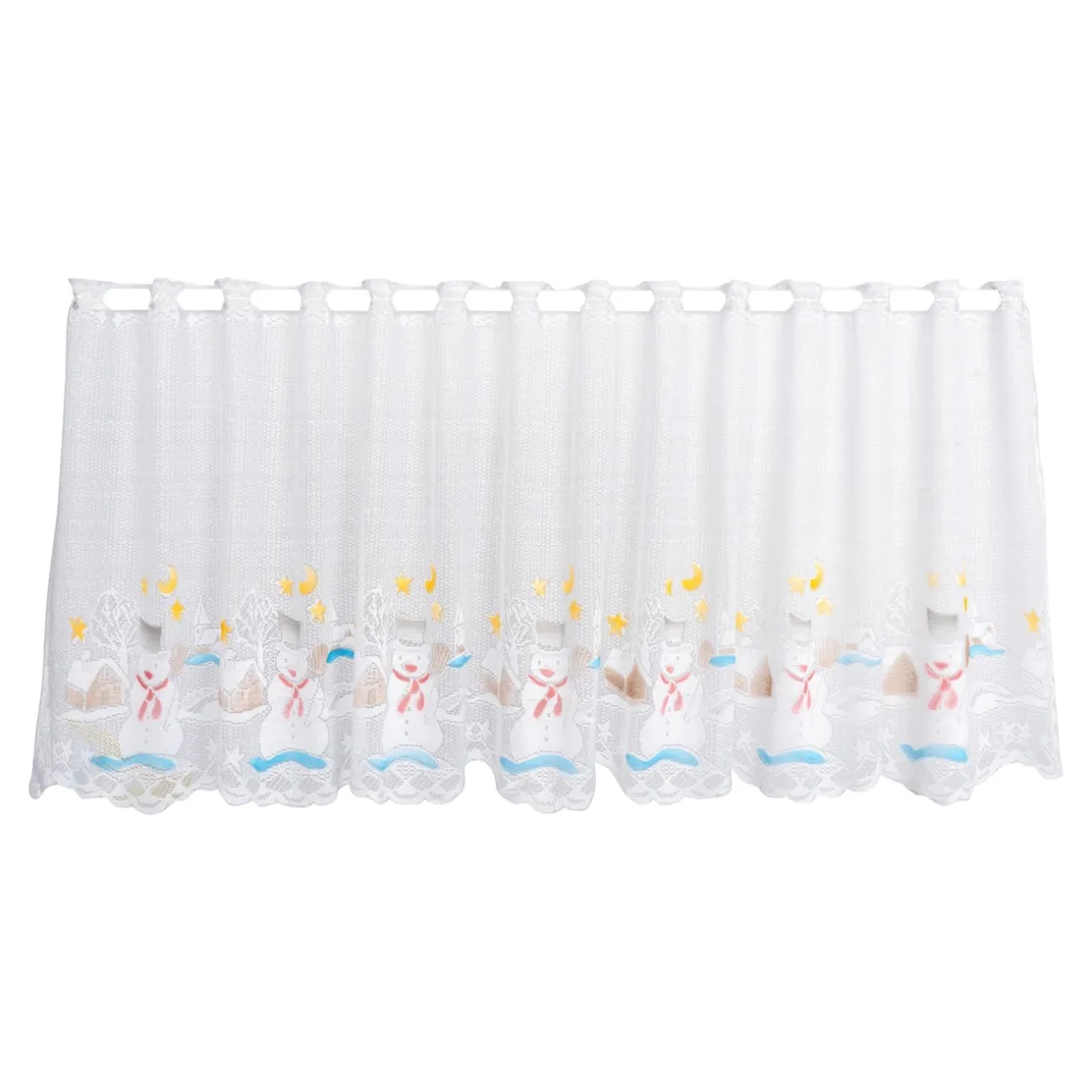 Gardinen & Stores|Die moderne Hausfrau Scheibengardine "Schneemann"