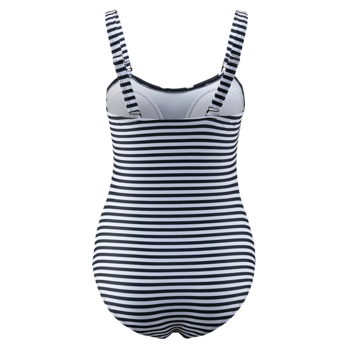 Badebekleidung|Die moderne Hausfrau Schlank-Badeanzug „Punkte/Streifen“