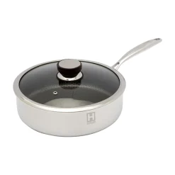 Pfannen|Die moderne Hausfrau Schmorpfanne mit Wabenstruktur, Edelstahl, 26 cm Pfannenhöhe: 8 cm; Volumen: 3,5 l