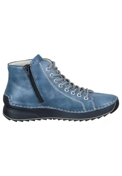 Stiefeletten|Die moderne Hausfrau Schnürer blau