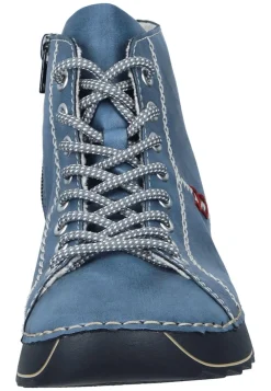 Stiefeletten|Die moderne Hausfrau Schnürer blau