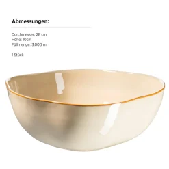 Schalen & Schüsseln|Die moderne Hausfrau Schüssel Set, Steinzeug Cordelia Sand