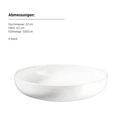 Schalen & Schüsseln|Die moderne Hausfrau Schüssel Set, Steinzeug Unico Weiß