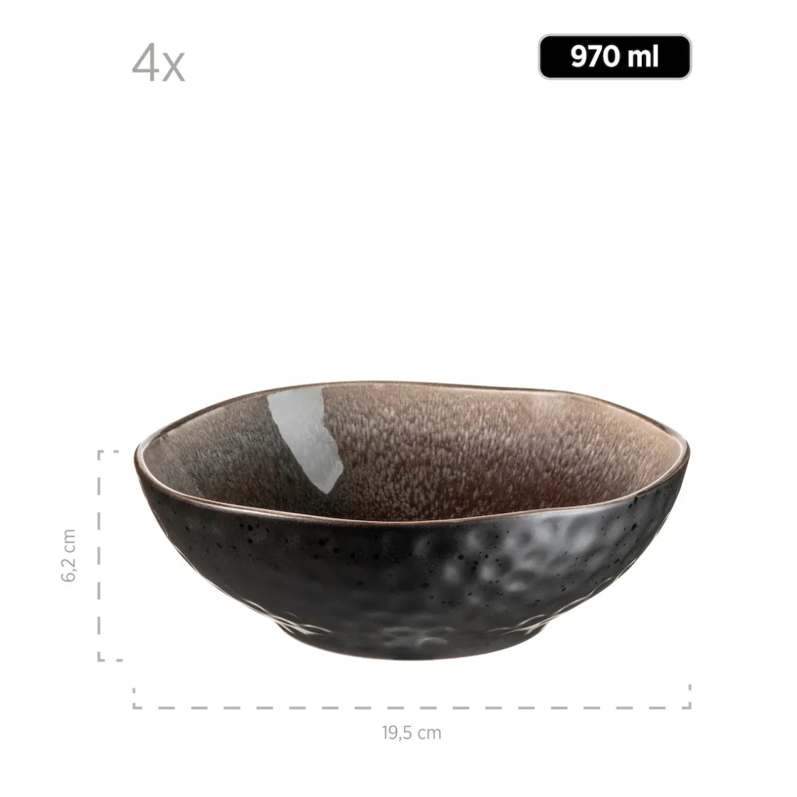 Schalen & Schüsseln|Die moderne Hausfrau Schüssel-Set, Keramik Niara Organic 9 x Schüssel