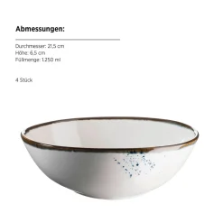 Schalen & Schüsseln|Die moderne Hausfrau Schüssel-Set, Porzellan Pintar Beige / Blau