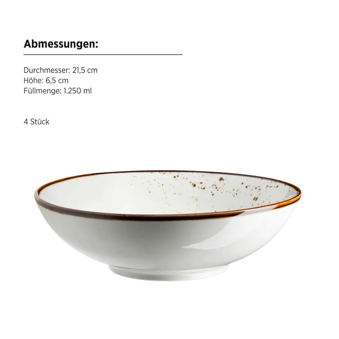 Schalen & Schüsseln|Die moderne Hausfrau Schüssel-Set, Porzellan Pintar Beige / Braun