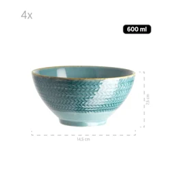 Schalen & Schüsseln|Die moderne Hausfrau Schüssel-Set, Porzellan Prospero 4 x Schüssel