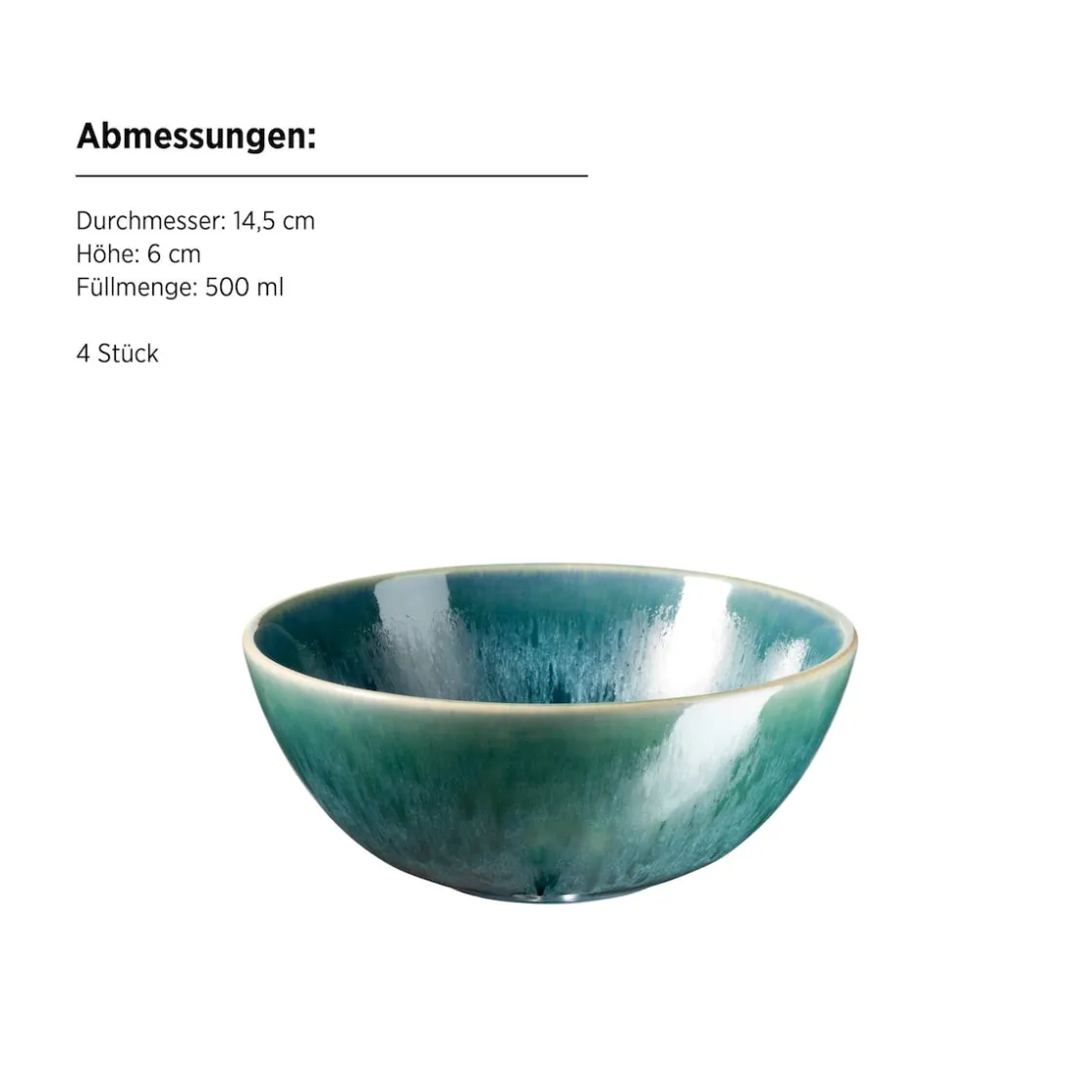 Schalen & Schüsseln|Die moderne Hausfrau Schüssel-Set, Steinzeug Carellia Blau