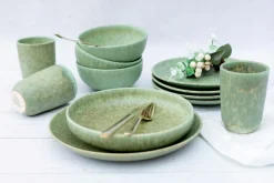 Schalen & Schüsseln|Die moderne Hausfrau Schüssel-Set, Steinzeug Moos'N'Stein Grün