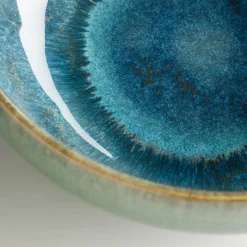 Schalen & Schüsseln|Die moderne Hausfrau Schüssel-Set, Steinzeug TIEFER SEE Blau / Grün