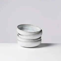 Schalen & Schüsseln|Die moderne Hausfrau Schüssel-Set, Steinzeug TIEFER SEE Grau / Weiß