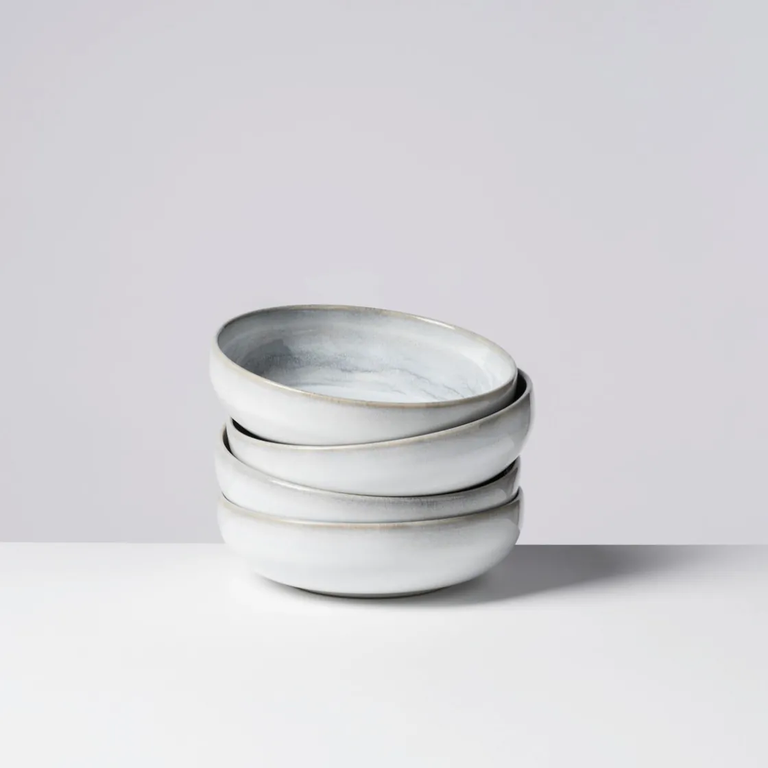 Schalen & Schüsseln|Die moderne Hausfrau Schüssel-Set, Steinzeug TIEFER SEE Grau / Weiß