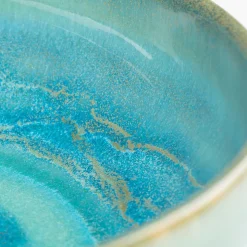 Schalen & Schüsseln|Die moderne Hausfrau Schüssel-Set, Steinzeug TIEFER SEE Blau / Grün