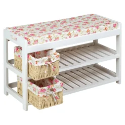 Schränke & Regale·Schuhregale & Schuhbänke|Die moderne Hausfrau Schuhbank „Rosenpracht“