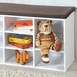 Schränke & Regale·Schuhregale & Schuhbänke|Die moderne Hausfrau Schuhschrank mit Sitzkissen aus Stoff