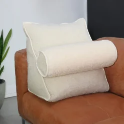 Die moderne Hausfrau Schurwoll-Rückenkissen mit Nackenrolle