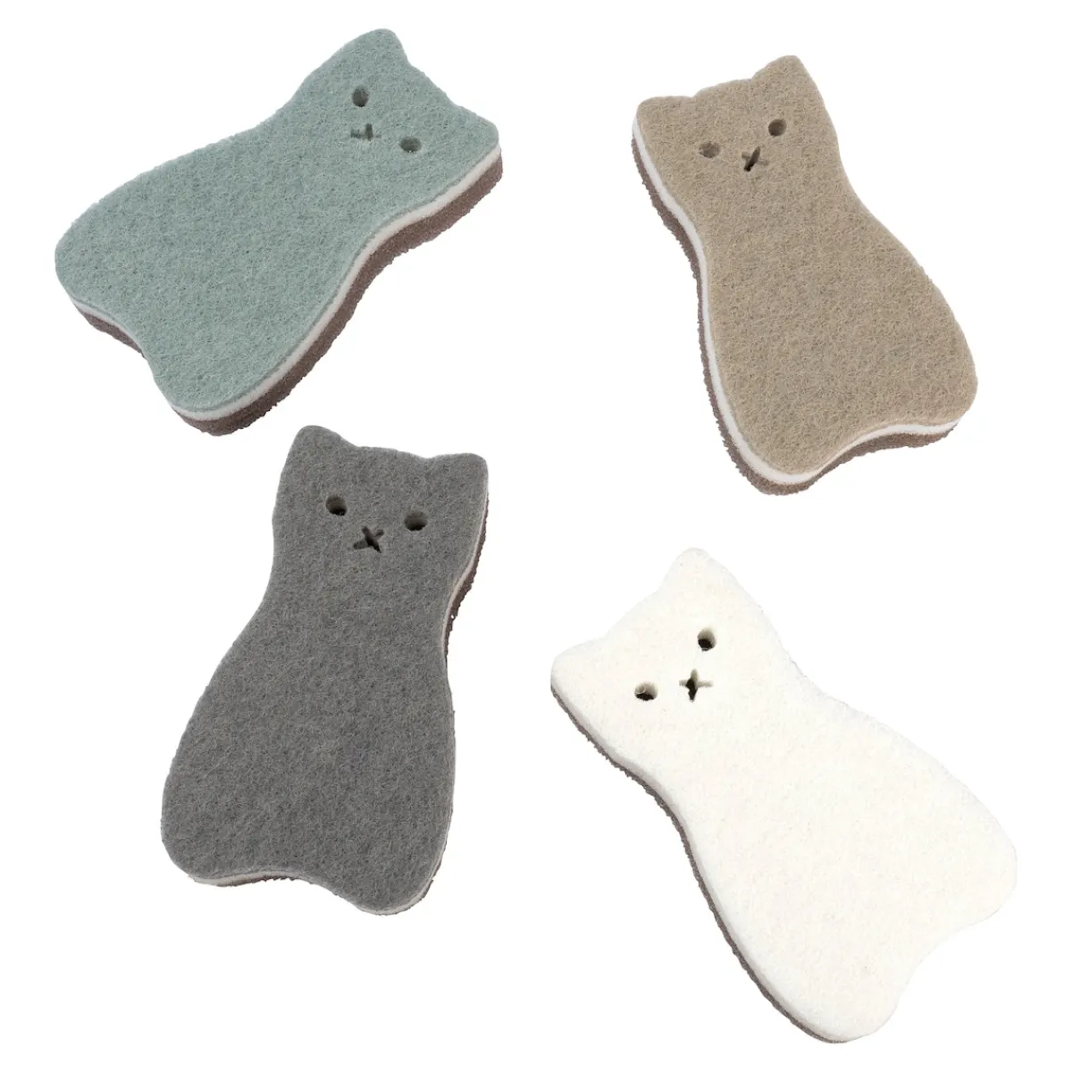 Die moderne Hausfrau Schwammset „Kitty“, 4 Stück