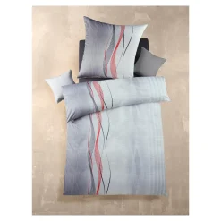 Bettzubehör ·Bettwäsche & Spannbettlaken|Die moderne Hausfrau Seersucker Bettwäsche High Class, 2-teilig, 135x200 cm Swing