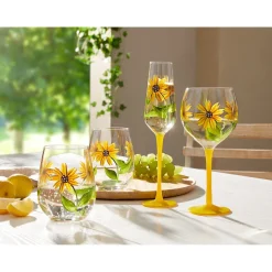 Gläser & Becher|Die moderne Hausfrau Sektglas „Sonnenblume", 200 ml