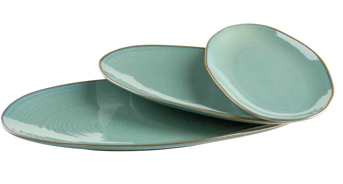 Servierzubehör|Die moderne Hausfrau Servierplatten-Set, Keramik Nottingham Grün