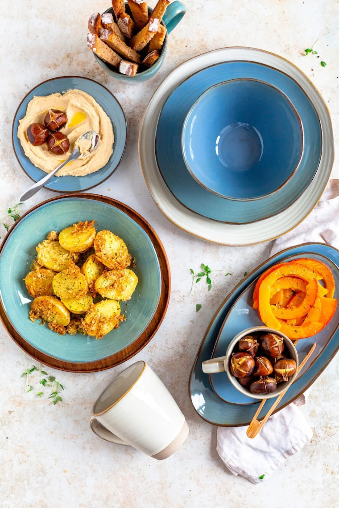 Servierzubehör|Die moderne Hausfrau Servierplatten-Set, Keramik Nottingham Grün