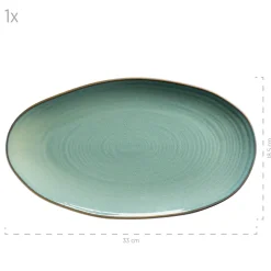 Servierzubehör|Die moderne Hausfrau Servierplatten-Set, Keramik Nottingham Grün