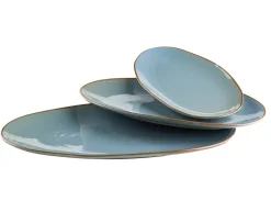 Servierzubehör|Die moderne Hausfrau Servierplatten-Set, Keramik Nottingham Blau