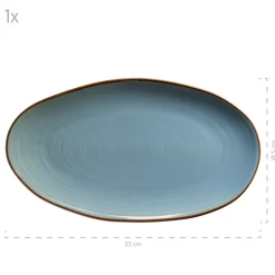 Servierzubehör|Die moderne Hausfrau Servierplatten-Set, Keramik Nottingham Blau