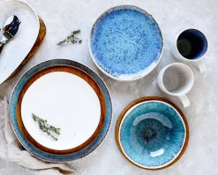 Die moderne Hausfrau Servierplatten-Set, Steinzeug Frozen Weiß