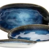 Servierzubehör|Die moderne Hausfrau Servierplatten-Set, Steinzeug Frozen Blau