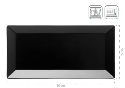 Servierzubehör|Die moderne Hausfrau Servier-Set, Porzellan MANHATTAN CITY Schwarz