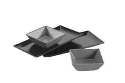 Servierzubehör|Die moderne Hausfrau Servier-Set, Porzellan MANHATTAN CITY Schwarz