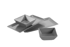 Servierzubehör|Die moderne Hausfrau Servier-Set, Porzellan MANHATTAN CITY Schwarz