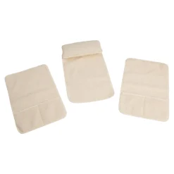 Sesselschoner|Sitzmöbel ·Sesselschoner|Die moderne Hausfrau Sesselkissen und Armlehnenschoner-Set, 3-teilig, Schurwolle creme