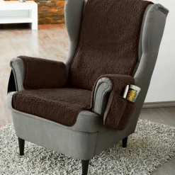 Sesselschoner|Sitzmöbel ·Sesselschoner|Die moderne Hausfrau Sesselschoner mit Schurwolle braun