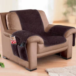 Sesselschoner|Sitzmöbel ·Sesselschoner|Die moderne Hausfrau Sesselschoner mit Schurwolle braun