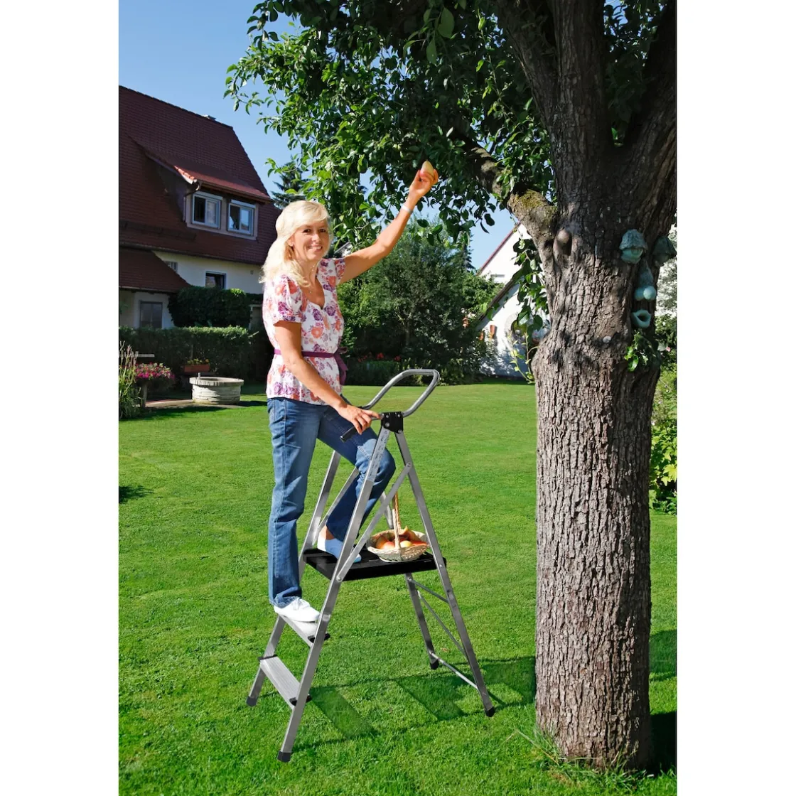 Trittleitern|Trittleitern|Die moderne Hausfrau Sicherheitsleiter "Spezial"