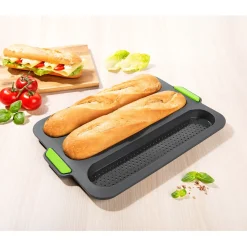 Backformen|Backfreunde|Die moderne Hausfrau Silikon-Brotbackform "Baguette"