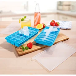 Eiswürfelformen|Die moderne Hausfrau Silikon-Eisform mit Deckel Eisstifte