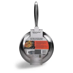 Pfannen|Die moderne Hausfrau SILVERSTAR Edelstahlpfanne Bratpfanne 24 cm | ohne Deckel