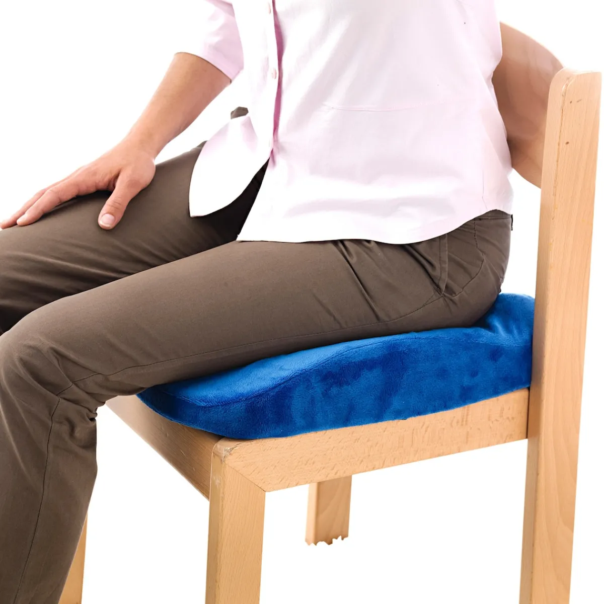 Die moderne Hausfrau Sitz- und Rückenkissen blau